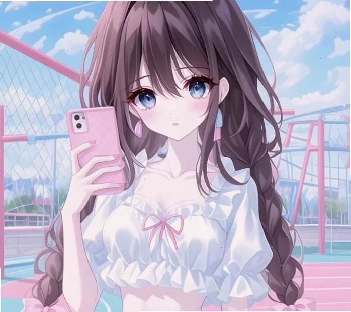Hình ảnh anime cô gái đẹp với ánh mắt hút hồn