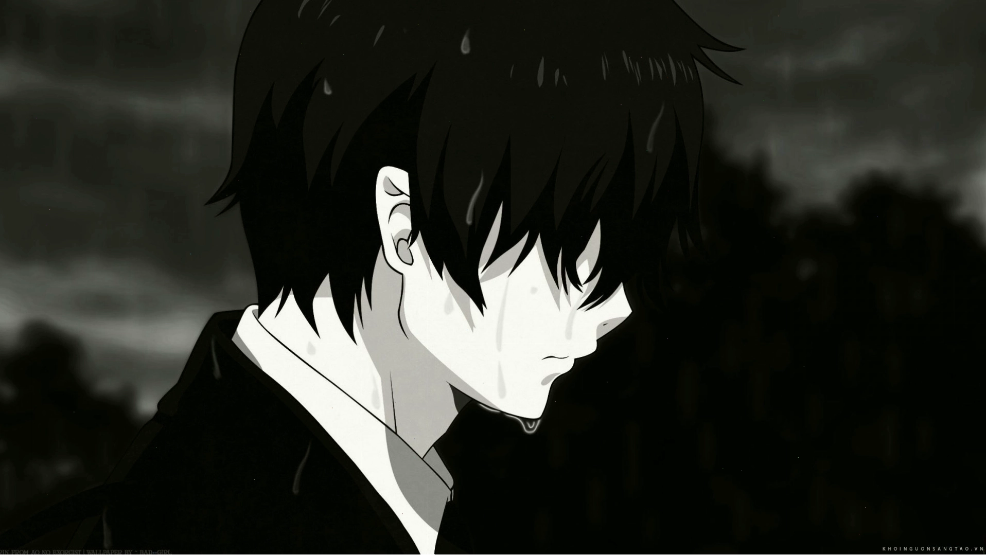 Hình ảnh anime đen trắng thể hiện sự cá tính và phong cách nghệ thuật