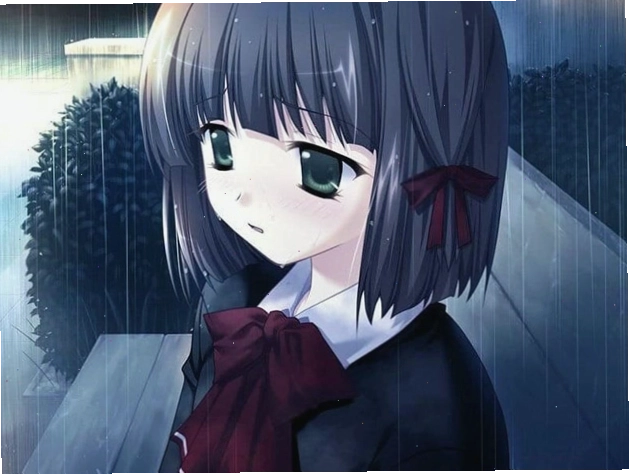 Hình ảnh anime nữ buồn khóc thầm trong màn đêm