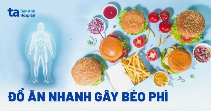 Hình ảnh minh họa tình trạng béo phì do lạm dụng đồ ăn nhanh