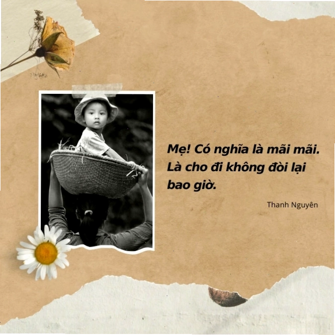 Hình ảnh một người mẹ đang âu yếm con gái trên cánh đồng hoa