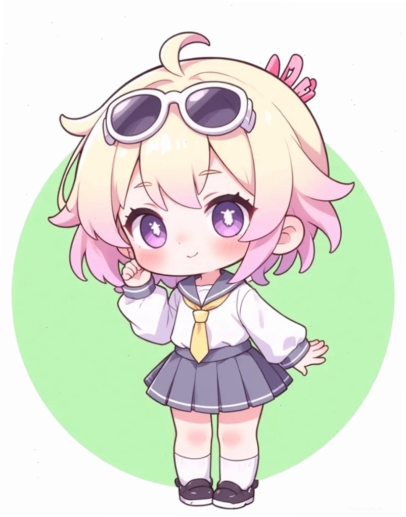 Hình chibi bé gái 11 đang vẽ tranh