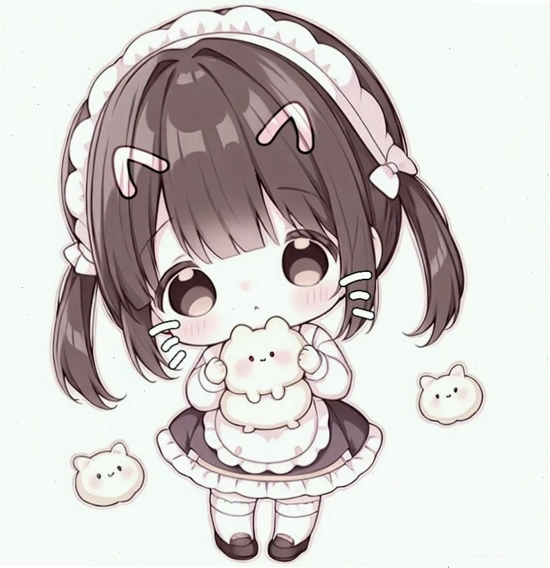 Hình chibi bé gái 12 với trang phục thể thao