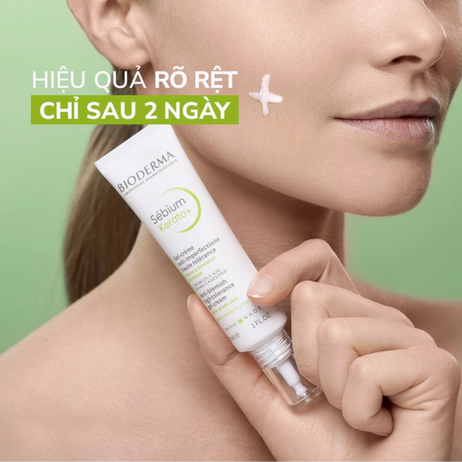 Kem hỗ trợ giảm mụn Bioderma Sébium Kerato+ giúp làm thông thoáng lỗ chân lông