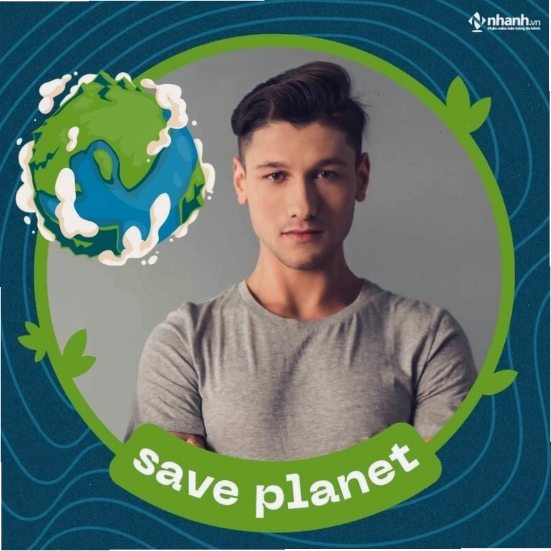 Khung ảnh Save planet Facebook