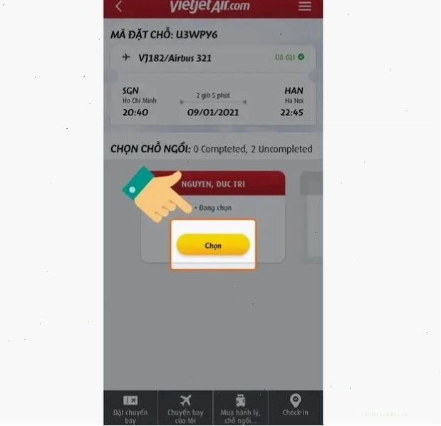Liên kết VNEID khi check in online Vietjet