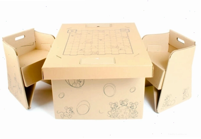 Mẫu bàn trà carton với kiểu dáng độc đáo