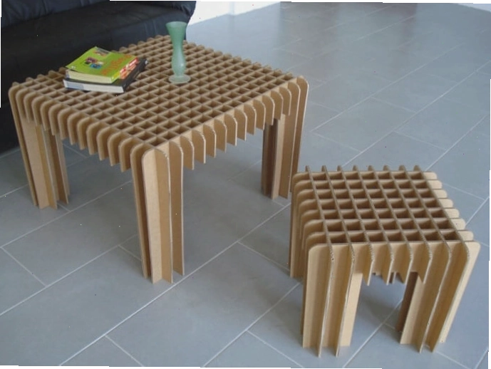 Mẫu ghế ngồi bọc vải từ bìa carton