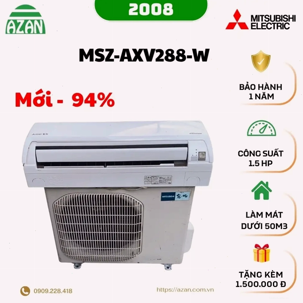 Máy lạnh Mitsubishi nội địa Nhật MSZ-AXV288-W 1.5HP
