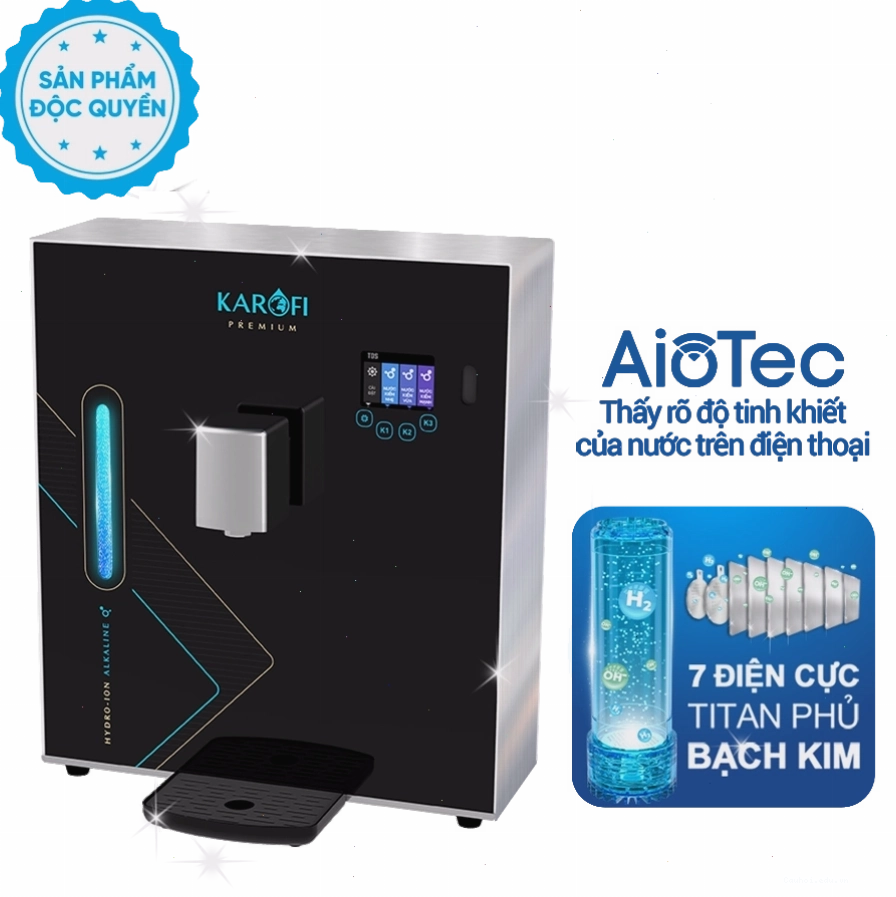 Máy lọc nước ion kiềm Karofi DA8 Premium