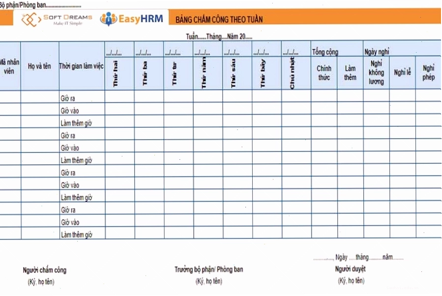 Minh họa file bảng chấm công cá nhân, nhấn mạnh tính cần thiết trong quản lý thời gian làm việc
