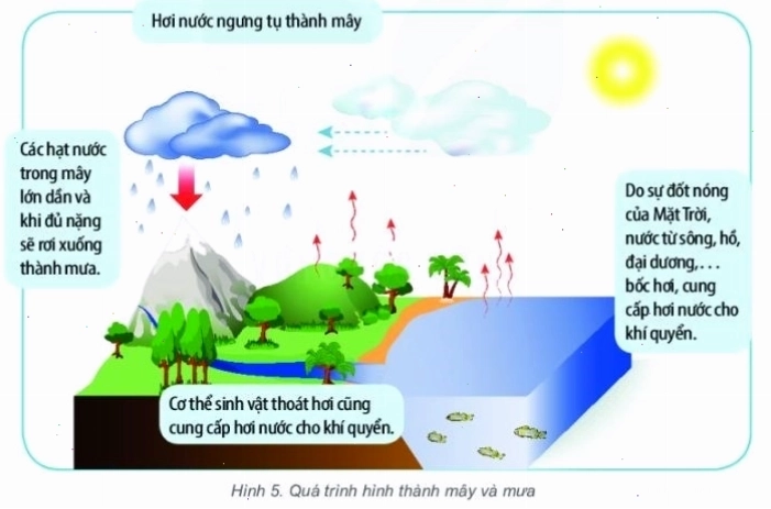Minh họa giọt mưa rơi xuống bề mặt Trái Đất