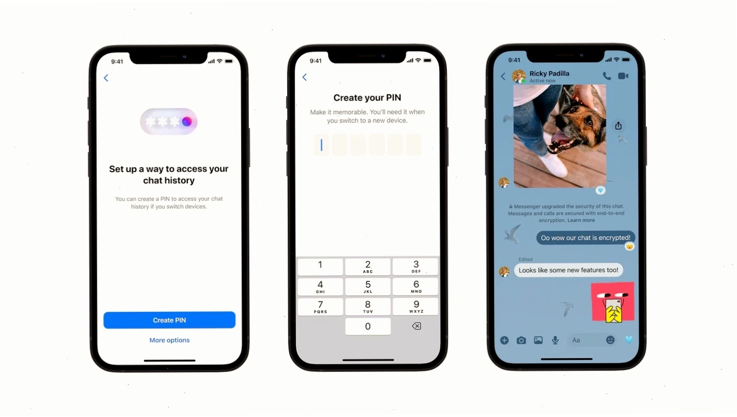 Minh họa mã hóa đầu cuối trên Messenger