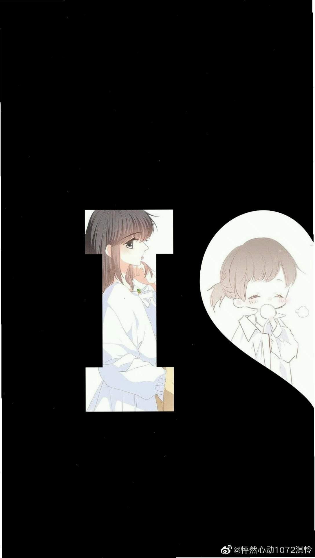 Minh họa trang cá nhân với avatar đôi anime và ảnh bìa đồng bộ