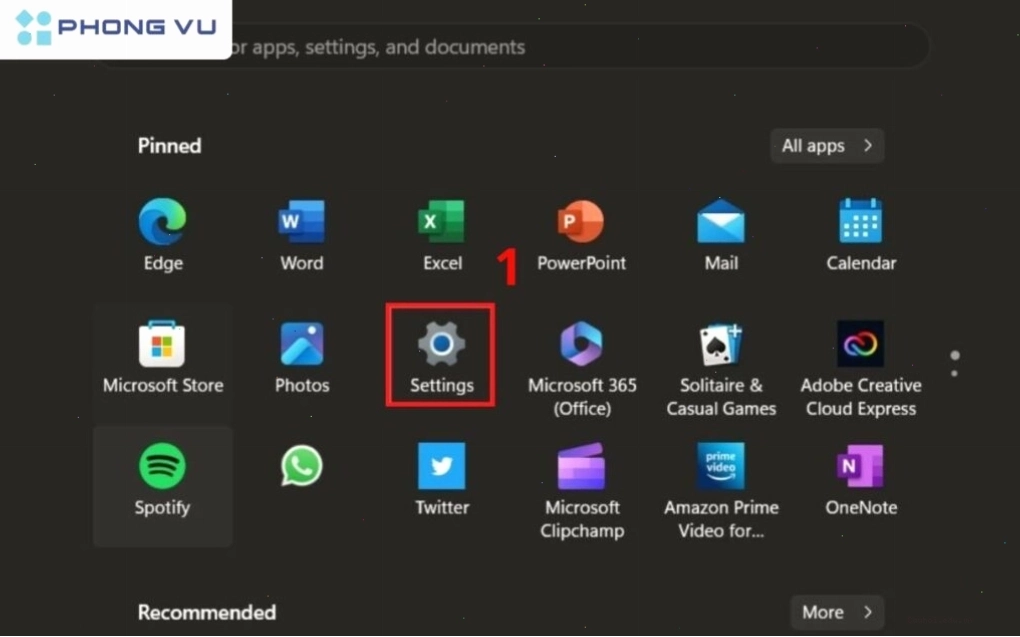 Mở cửa sổ Cài đặt trên Windows 10/11