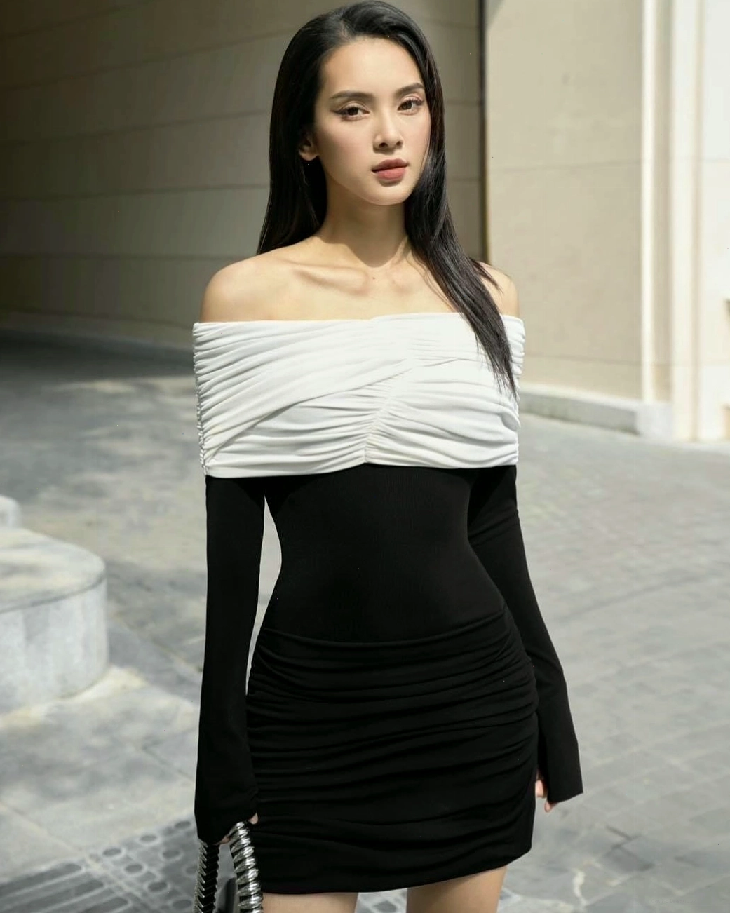 Quỳnh Lương và con trai trong một khoảnh khắc