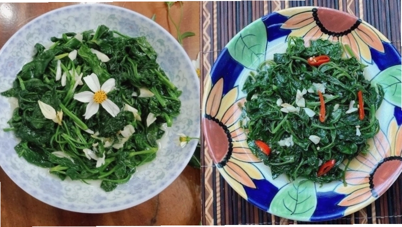 Rau xuyến chi sau khi chế biến