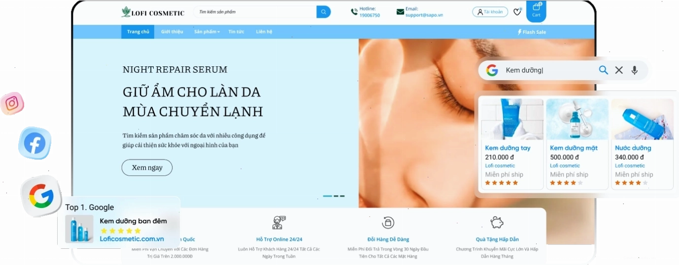 Sapo giúp gia tăng doanh số bán hàng với SEO và Marketing