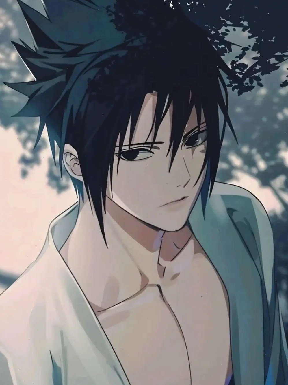 Sasuke Uchiha khoác áo choàng và thể hiện thần thái ngầu
