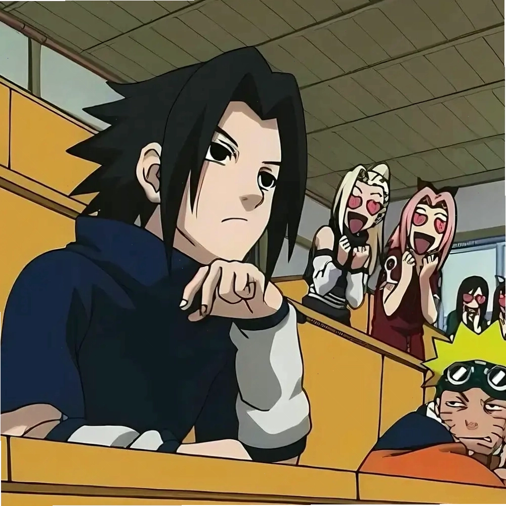 Sasuke với trang phục quen thuộc của Làng Lá