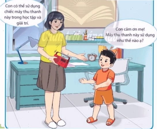 Sử dụng máy thu thanh theo sách giáo khoa Công nghệ lớp 3