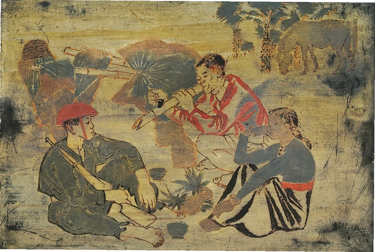 Tác phẩm "Ký họa màu nước" của Họa sĩ Tô Ngọc Vân