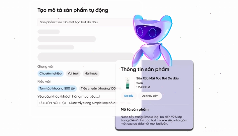 Tạo mô tả sản phẩm tự động với AI trên web Sapo