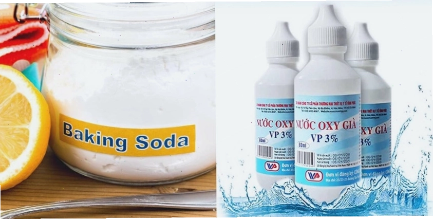 Tẩy vết dầu mỡ lâu ngày trên quần áo bằng oxy già và baking soda
