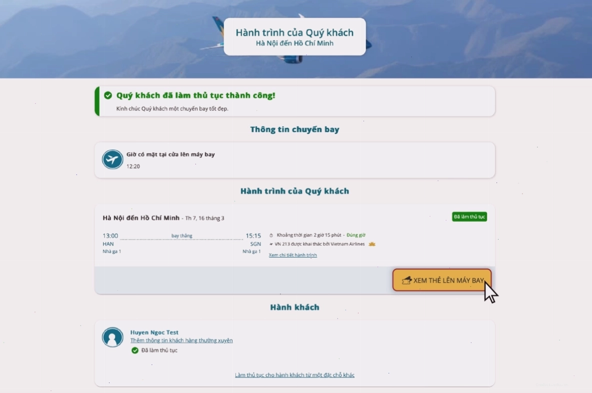 Thẻ lên máy bay điện tử (boarding pass)