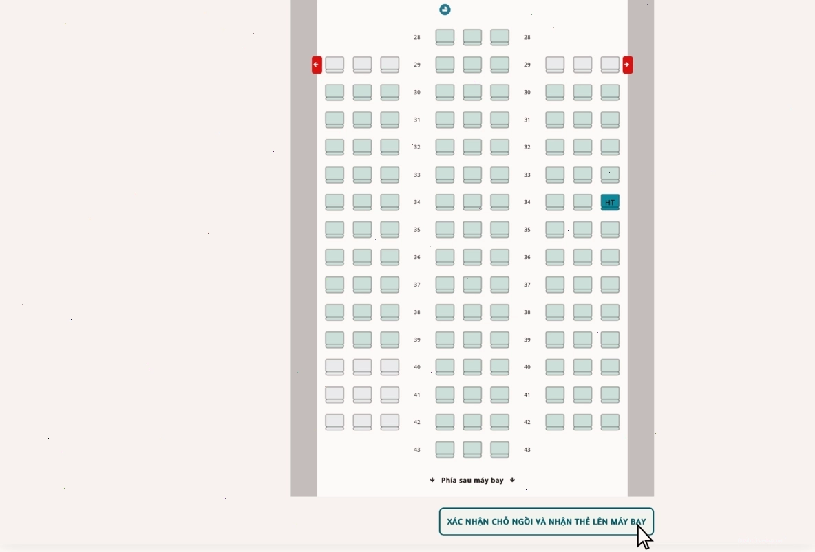 Thẻ lên máy bay điện tử cho check in online Vietnam Airlines