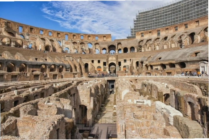 Toàn cảnh sàn đấu Đấu trường La Mã Colosseum