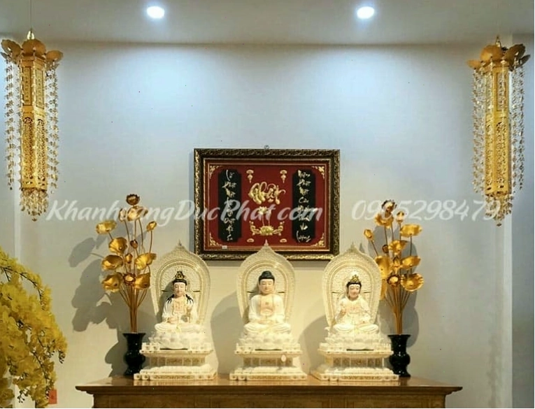 Tranh Phật treo phòng thờ cao cấp mang lại bình an