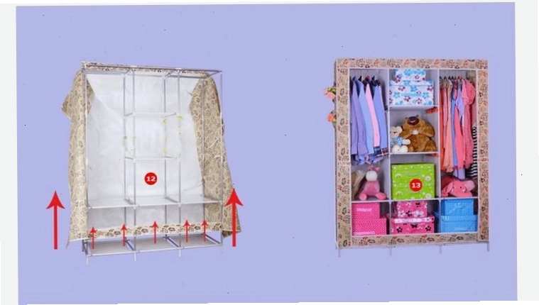 Tủ vải sau khi hoàn thiện và đặt gọn gàng trong phòng