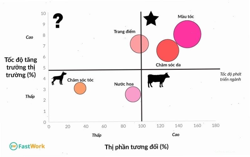 Ví dụ về ma trận BCG của L