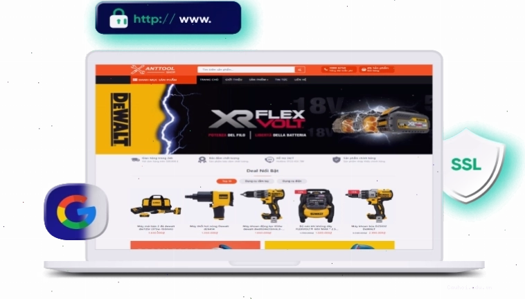 Website bán hàng bảo mật với chứng chỉ SSL