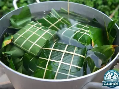 Cách gói bánh chưng đơn giản mà đẹp