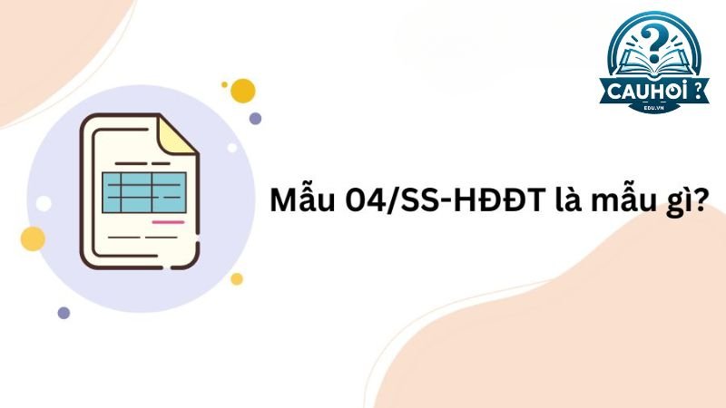 Mẫu 04ss/HĐĐT là gì?