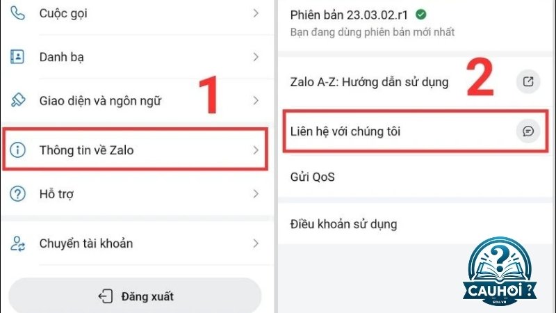 Liên hệ trực tiếp với tổng đài Zalo để được hỗ trợ khôi phục