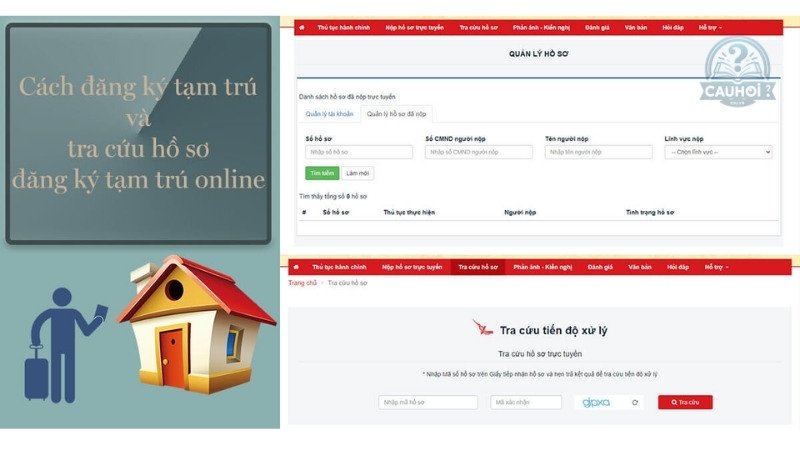 Hồ sơ đăng ký tạm trú online