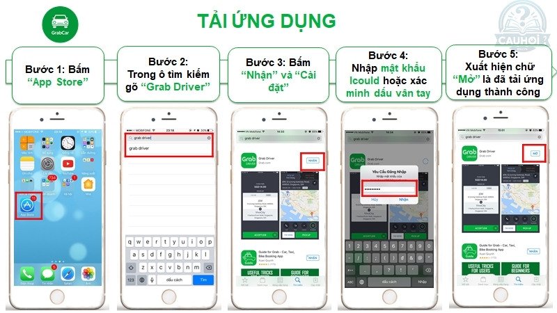 Tải và cài đặt ứng dụng Grab