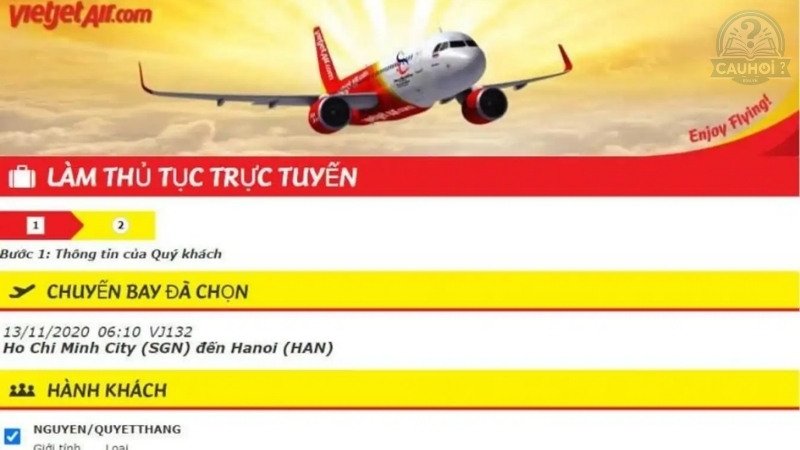 Điều kiện check in online Vietjet