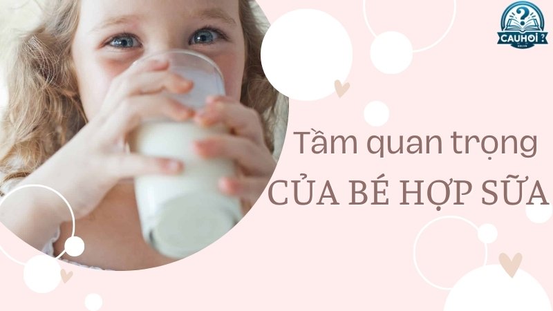 Tầm quan trọng của việc lựa chọn sữa phù hợp cho trẻ