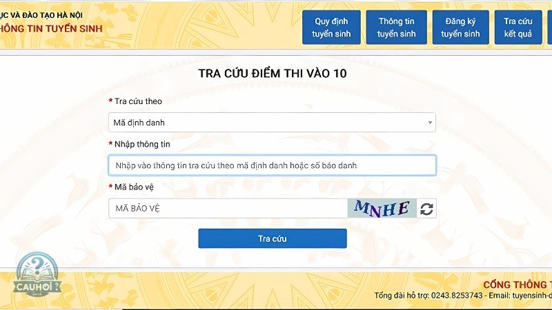 Các cách thức tra cứu điểm thi