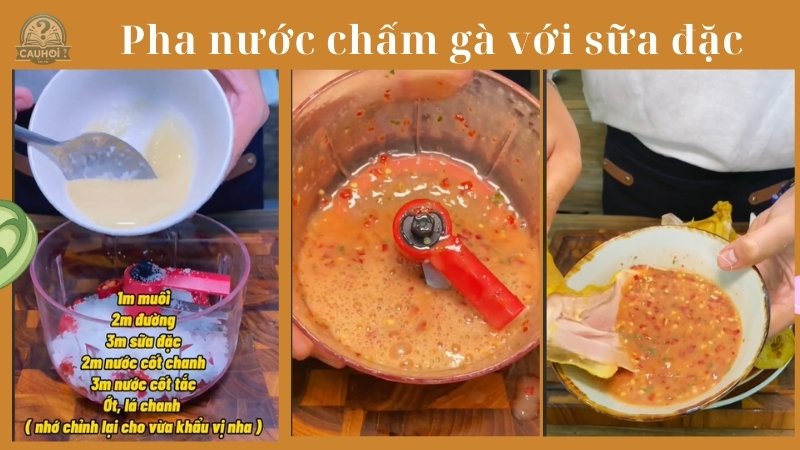 Cách làm nước chấm gà luộc với sữa đặc