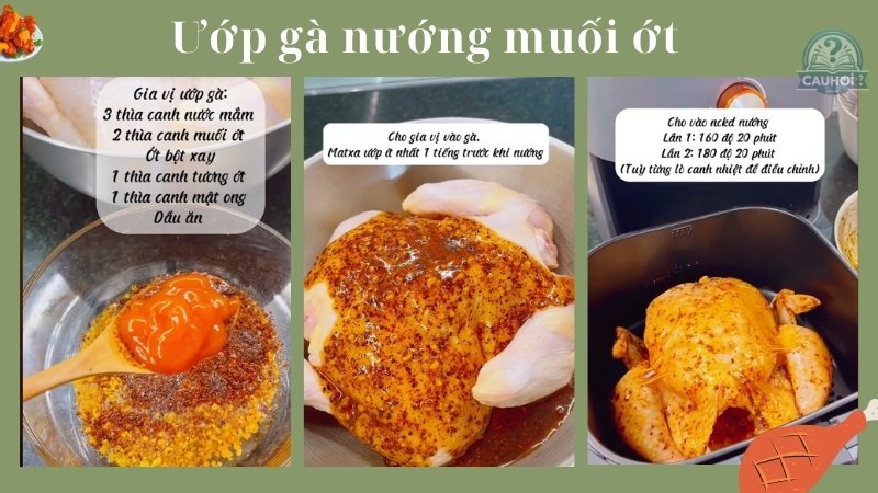 Cách ướp gà nướng muối ớt