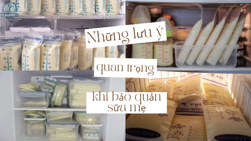 Những lưu ý quan trọng khi bảo quản sữa mẹ