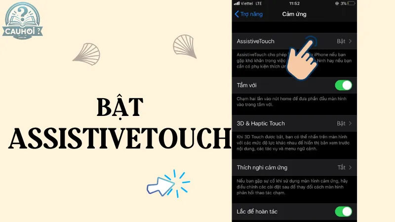 Bật AssistiveTouch