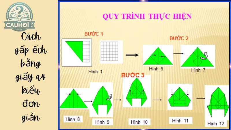 Cách gấp ếch bằng giấy a4 kiểu origami