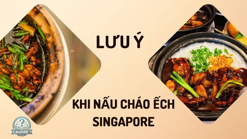 Lưu ý khi nấu cháo ếch Singapore