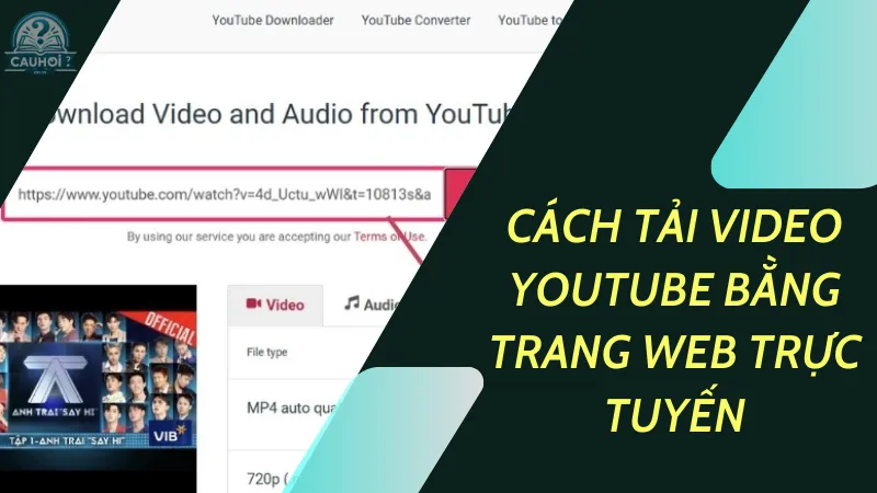 Cách tải video YouTube bằng trang web trực tuyến